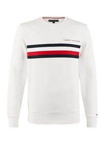 Свитшот из хлопка белого цвета Tommy Hilfiger