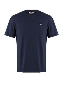 Синяя футболка из хлопка с короткими рукавами Tommy Jeans
