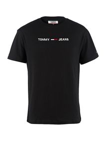 Футболка из хлопка с вышитым логотипом бренда Tommy Jeans