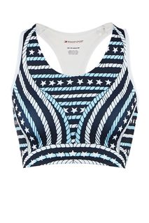 Топ в спортивном стиле с застежкой сзади Tommy Sport