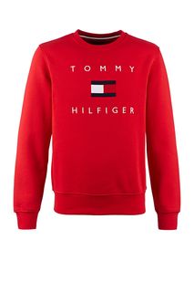 Свитшот с вышитым логотипом бренда Tommy Hilfiger