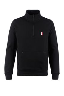 Черная толстовка с высоким воротом на молнии Tommy Hilfiger