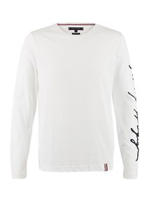 Футболка из хлопка с принтом на рукаве Tommy Hilfiger