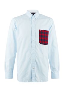 Хлопковая рубашка с вставками в клетку Tommy Hilfiger