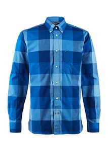 Синяя рубашка с воротником button-down Tommy Hilfiger