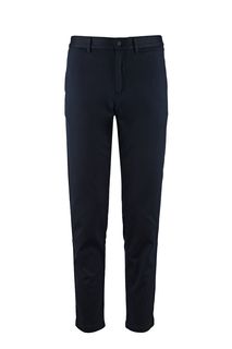 Зауженные брюки из твила темно-синего цвета Tommy Hilfiger