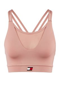 Розовый топ с сетчатой вставкой Tommy Sport