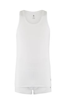 Комплект из белых хлопковых майки и трусов-боксеров U.S. Polo Assn Underwear