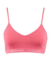 Укороченный хлопковый топ розового цвета U.S. Polo Assn Underwear