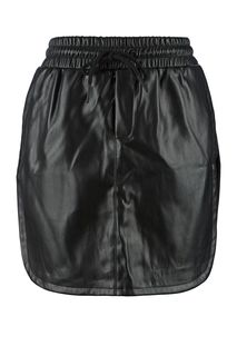 Короткая прямая юбка черного цвета Noisy May