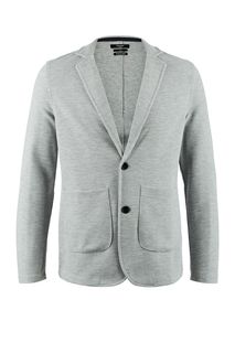 Серый трикотажный пиджак с накладными карманами Jack & Jones