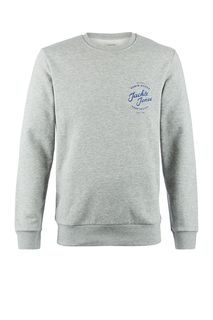 Хлопковый свитшот серого цвета Jack & Jones