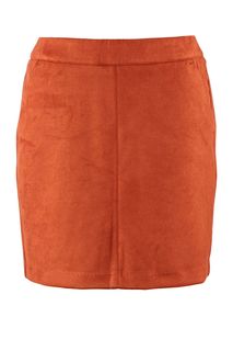 Короткая оранжевая юбка с карманами Vero Moda