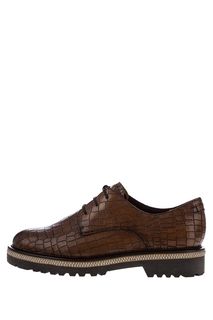 Кожаные полуботинки с выбелкой под рептилию Tamaris