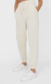 Stradivarius Спортивные Брюки Из Мягкой Ткани Женская Коллекция Ванильный Xs