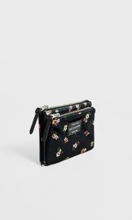 Stradivarius Кошелек Для Монет Из Ткани, С Молнией Женская Коллекция Черный 103