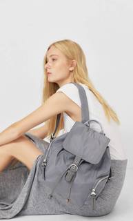 Stradivarius Рюкзак Из Ткани С Карманами Женская Коллекция Пестро-Серый 103