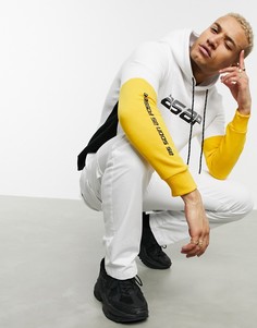 Белый худи колор блок Bershka Join Life
