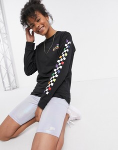 Черный лонгслив Vans Rainbox Repeat
