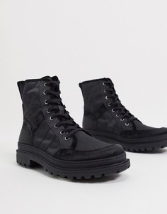 Черные ботинки в стиле милитари на массивной подошве All Saints-Черный