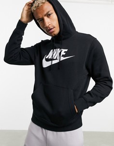 Худи черного цвета с логотипом Nike Club-Черный