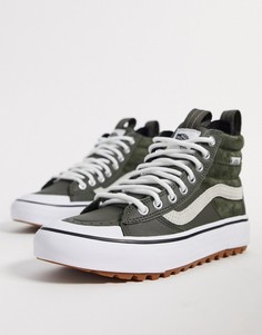 Зелено-белые кеды Vans UA SK8-Hi MTE 2.0 DX-Зеленый