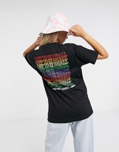 Черная футболка Vans Rainbox Repeat-Черный