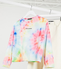 Oversized-лонгслив с принтом тай-дай New Girl Order Petite-Мульти