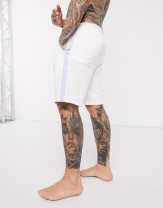 Пижама с лонгсливом в стиле oversized и шортами ASOS Dark Future-Белый