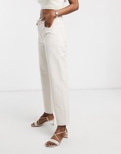 Светлые джинсы прямого кроя ASOS DESIGN-Кремовый