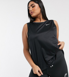 Черная майка Nike Running Miler-Черный