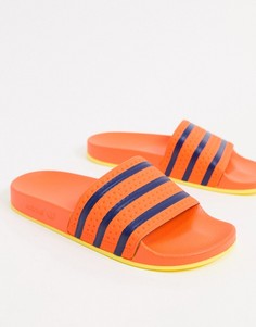 Оранжевые шлепанцы adidas Originals Adilette-Оранжевый