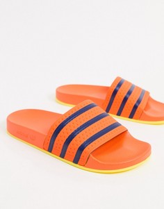 Оранжевые шлепанцы adidas Originals Adilette-Оранжевый