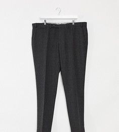 Темно-серые супероблегающие брюки с узором "в елочку" ASOS DESIGN Plus wedding-Серый