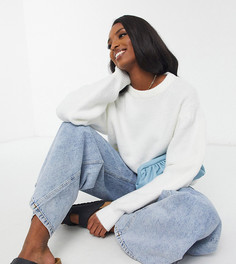 Oversized-джемпер с круглым вырезом ASOS DESIGN Tall-Кремовый
