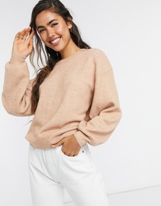 Тонкий oversized-джемпер с круглым вырезом ASOS DESIGN-Розовый