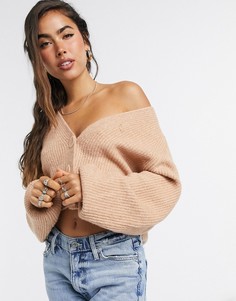 Кардиган на пуговицах ASOS DESIGN-Розовый