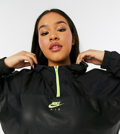 Черная куртка через голову Nike Air Running Plus-Черный
