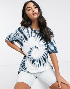 Oversized-футболка с принтом тай-дай ASOS DESIGN-Зеленый