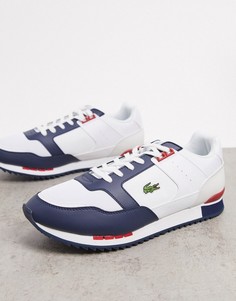 Трехцветные кроссовки Lacoste-Белый