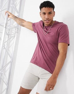 Фиолетовая футболка из органического хлопка ASOS DESIGN-Фиолетовый
