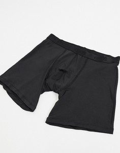 Черные удлиненные боксеры-брифы ASOS DESIGN-Черный