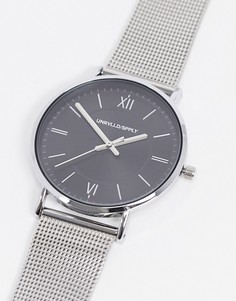 Серебристые наручные часы ASOS DESIGN-Серебряный