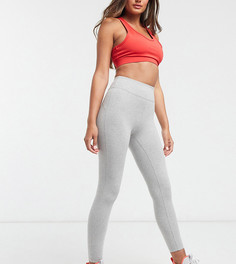 Хлопковые леггинсы ASOS 4505 Petite-Серый