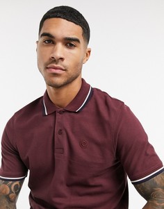 Бордовое поло с кантом Jack & Jones Essentials-Красный