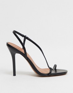 Черные босоножки на каблуке ASOS DESIGN-Черный