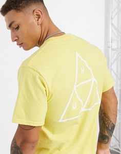 Желтая футболка с принтом треугольников HUF Essentials-Синий