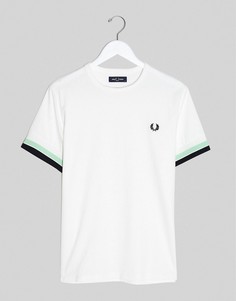 Белая футболка с контрастной отделкой Fred Perry-Белый