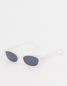 Солнцезащитные очки в розовой узкой угловатой оправе Jeepers Peepers-Розовый