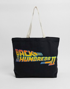 Дорожная сумка-тоут черного цвета The Hundreds x Back To The Future-Черный